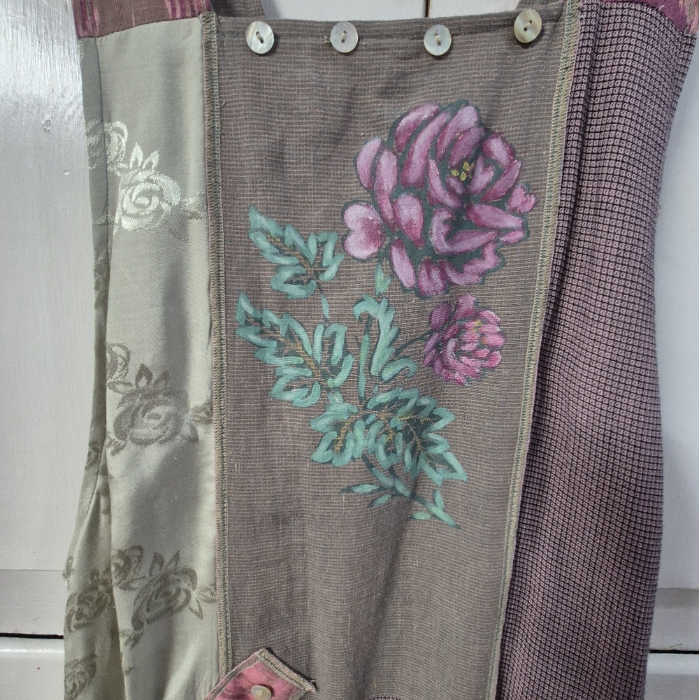 Vintage Y2K Faith by Celia Forrester Medium Artsy Boho Maxi Dress Patchwork - Picture 5 of 9